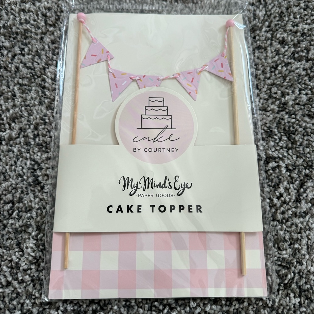 My Mind's Eye Sprinkle Mini Pendant Cake Topper